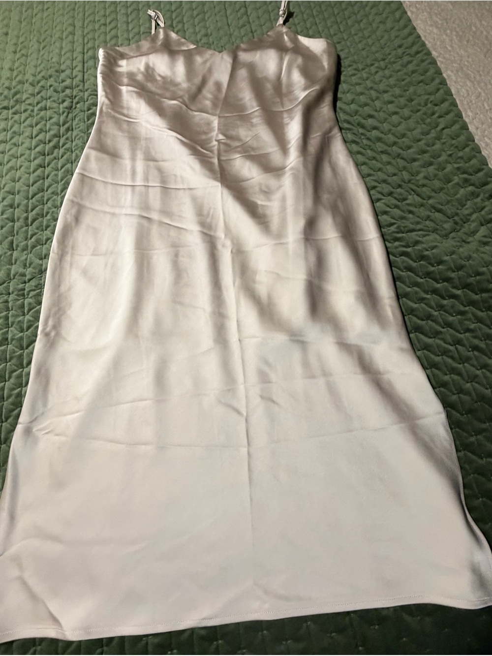 Gianni Bini Harper Ivory Satin Slip Dress Size 12 - Picture 5 of 15